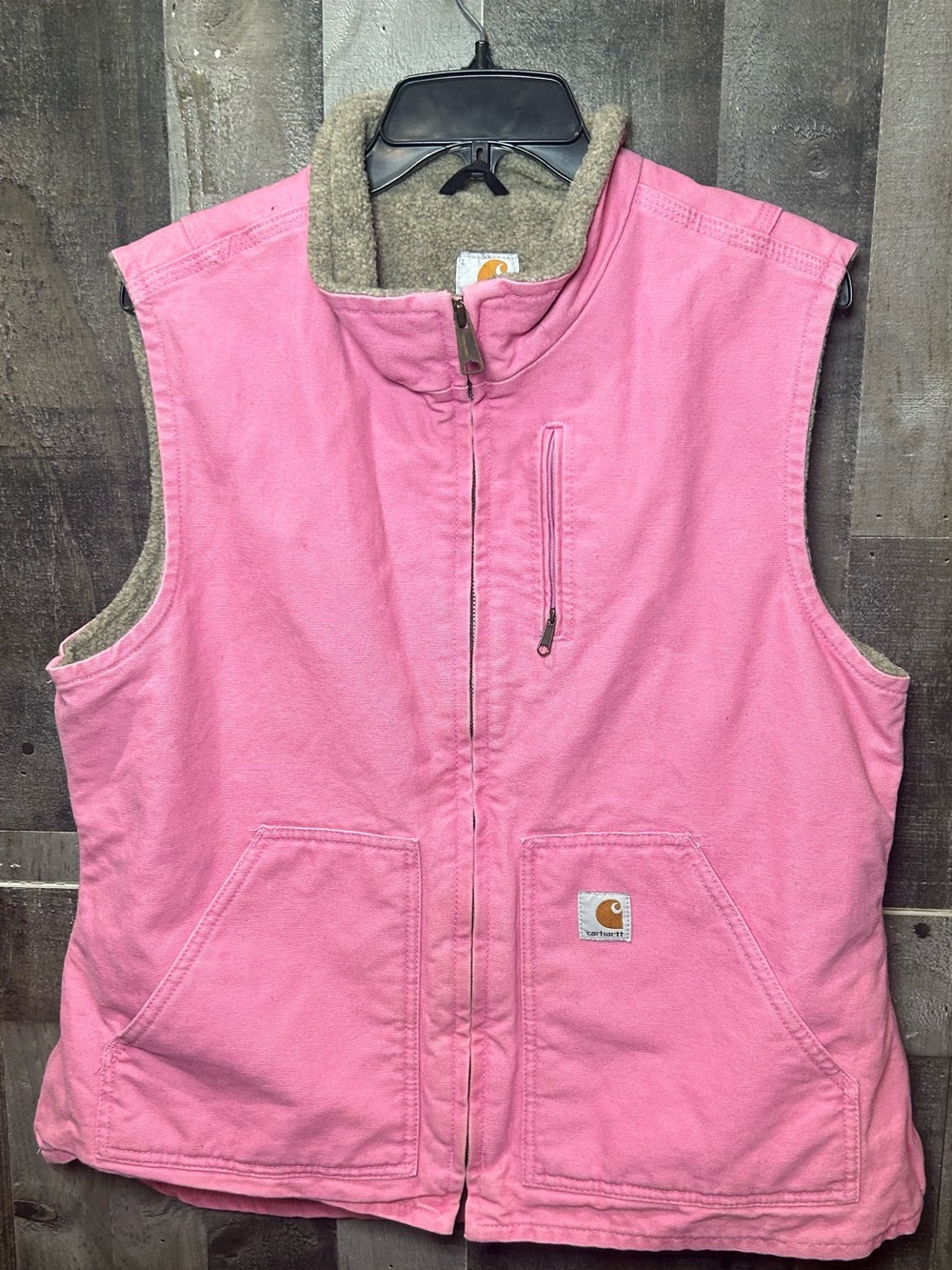 Carhartt women Pink Sherpa-Lined Work Vest